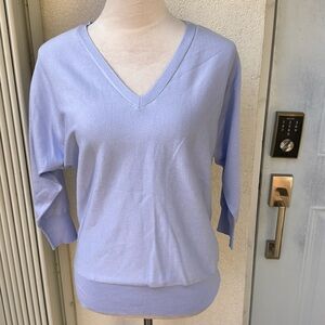 MAX STUDIO. NWT. Beautiful Light Blue Sweater. Size XS. V-Neck. Long sle…